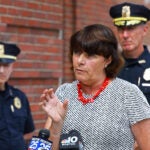 Middlesex DA Marian Ryan speaks at a press conference in 2021.