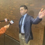 Hampden District Attorney Anthony Gulluni and Springfield Police Captain Julio Toledo spoke at a press conference on Thursday to give an update about the driver charged in a fatal hit-and-run crash impaling a pedestrian in Springfield on Monday.
