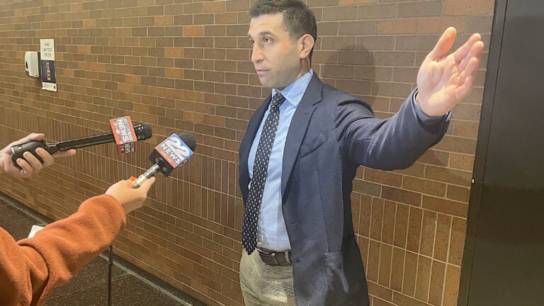 Hampden District Attorney Anthony Gulluni and Springfield Police Captain Julio Toledo spoke at a press conference on Thursday to give an update about the driver charged in a fatal hit-and-run crash impaling a pedestrian in Springfield on Monday.