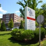 The exterior of Newton-Wellesley Hospital.