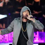Eminem performs during "Live From Detroit: The Concert at Michigan Central," June 6, 2024, in Detroit.