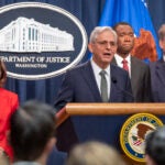 Attorney General Merrick Garland speaks during a news conference.