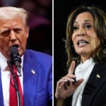 Republican presidential candidate former President Donald Trump and Democratic presidential nominee Vice President Kamala Harris.