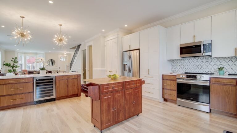 No man is an island, but two islands made this Medford kitchen