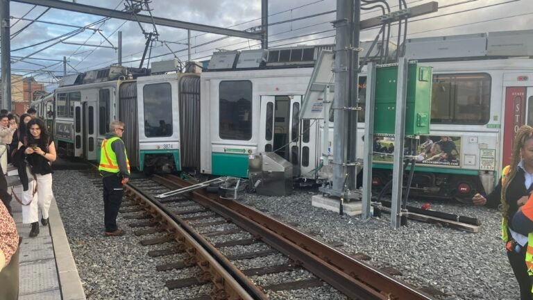 A train derailed at Lechmere Station Tuesday night, the MBTA said.