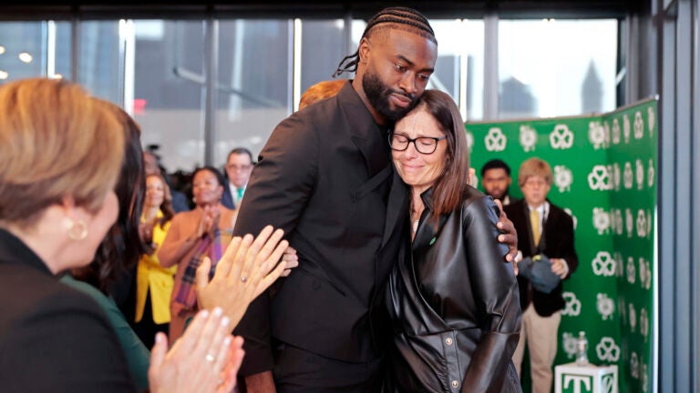 Jaylen Brown cited the legacy of Bill Russell at the bridge ceremony