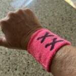 Parents wore pink "XX" wristbands at a soccer match in Bow, N.H.