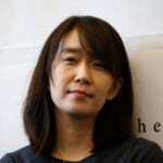 FILE - South Korean author Han Kang poses for the media during a news conference in Seoul, South Korea, Tuesday, May 24, 2016. Kang has won the Nobel Prize for Literature.