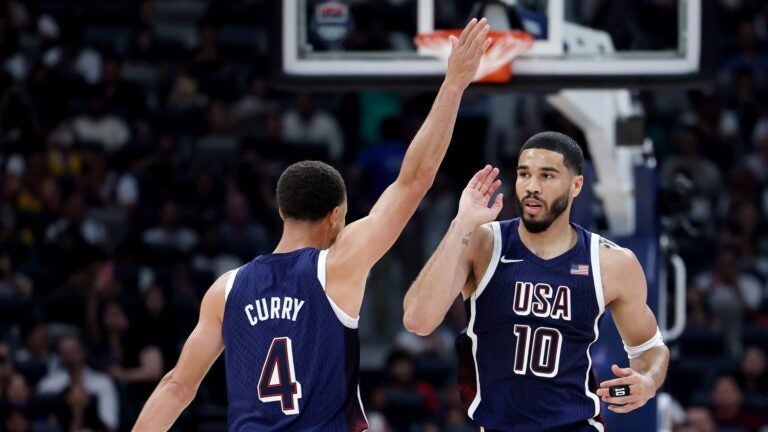 Curry shares message for Jayson Tatum as he sits on the bench at the Olympics