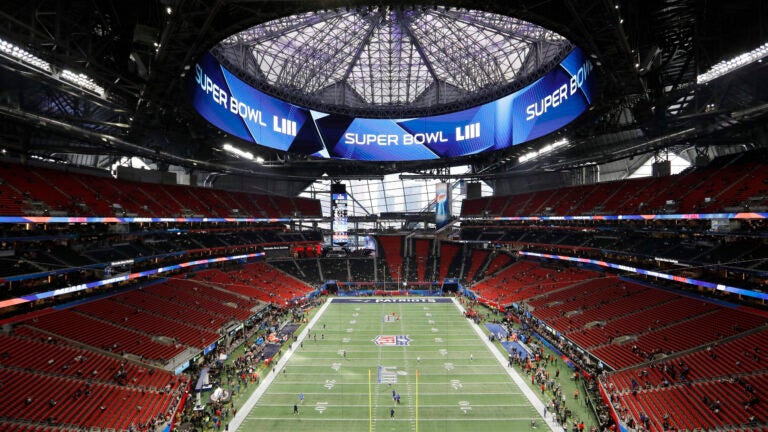 The Mercedes-Benz Stadium.