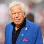 CHICAGO, ILLINOIS - NOVEMBER 10: New England Patriots team owner Robert Kraft looks on before the game against the Chicago Bears at Soldier Field on November 10, 2024 in Chicago, Illinois.