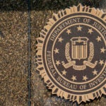 The seal on the J. Edgar Hoover FBI Building in Washington.