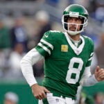 Aaron Rodgers reacts during a game against the Colts.
