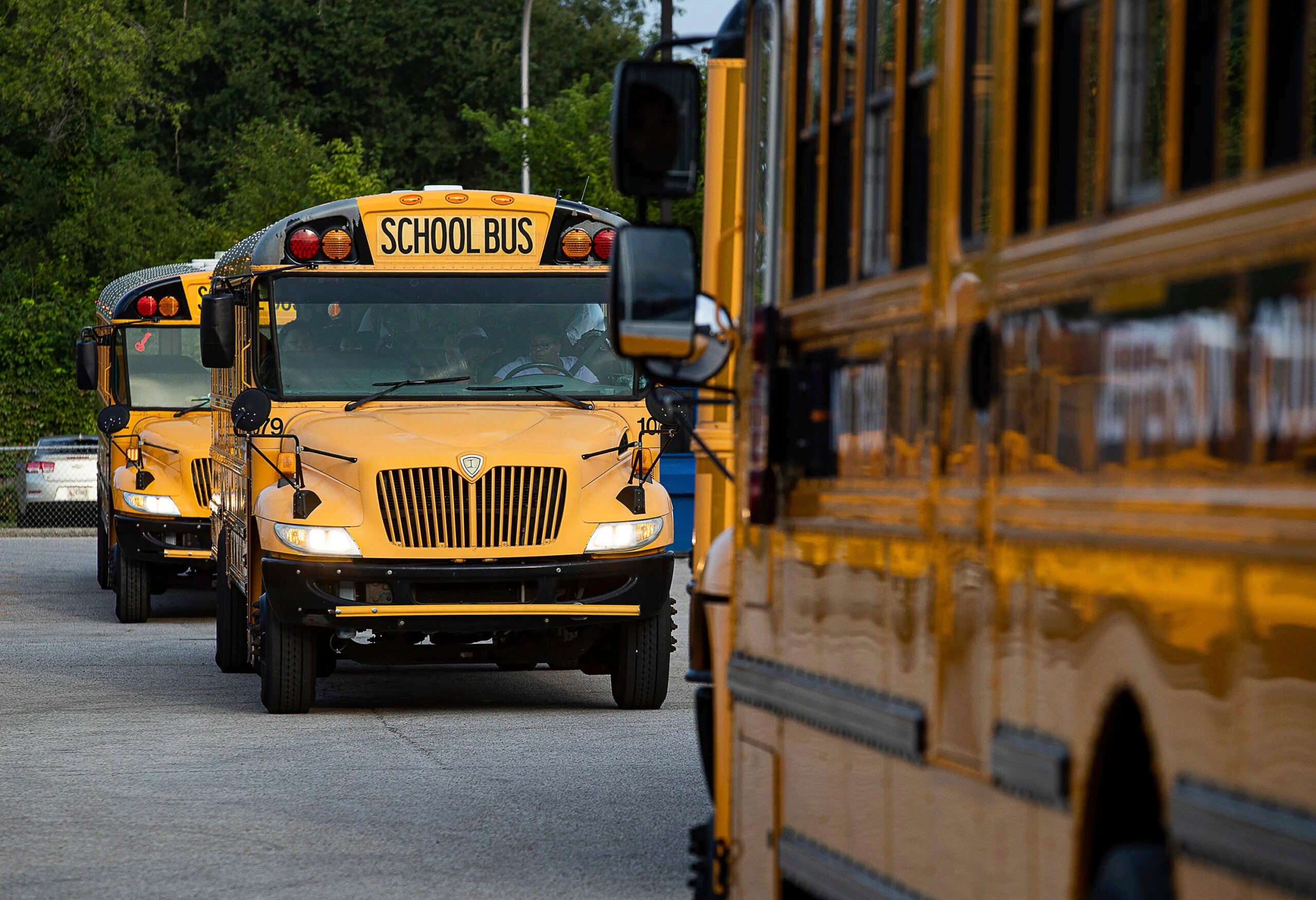 Plymouth woman arrested after car nearly hit child while passing school bus