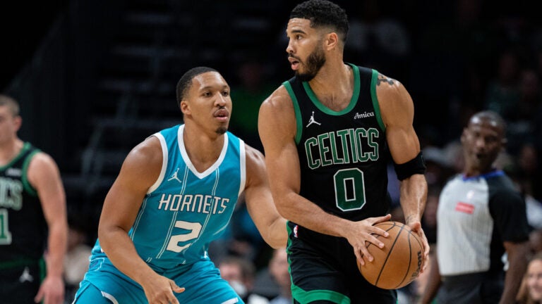 Ex-Celtic Grant Williams ejected for hard foul on Jayson Tatum