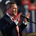 Rep. Michael Waltz (R-FL) speaks on stage on the third day of the Republican National Convention at the Fiserv Forum on July 17, 2024 in Milwaukee, Wisconsin.