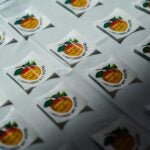 'I secured my vote' stickers are seen arrayed on a table at a polling place in College Park, Ga., on Tuesday, Nov. 5, 2024.