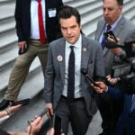 Rep. Matt Gaetz (R-Fla.) speaks to reporters.