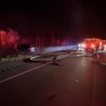 A car crash in Bow, New Hampshire on Wednesday left one dead and one seriously injured.