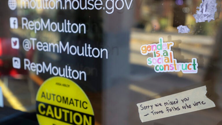 Seth Moulton stands by his transgender comments despite protest