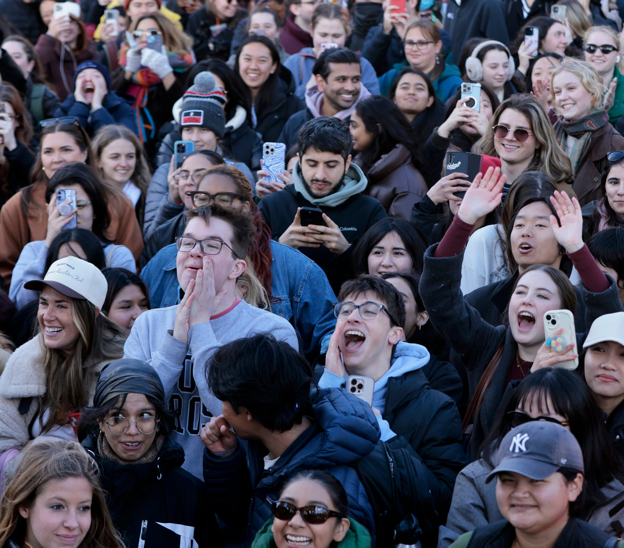 A Tom Holland look-alike contest is held at the Parkman Bandstand in Boston Common. 