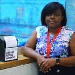 Marie Mathieu became the first library social worker in the state when she was hired to work at the Cambridge Public Library.