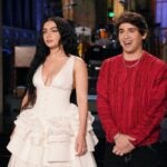 "SNL" Host and musical guest Charli XCX alongside cast member Marcello Hernandez before the Nov. 16 episode of "Saturday Night Live."