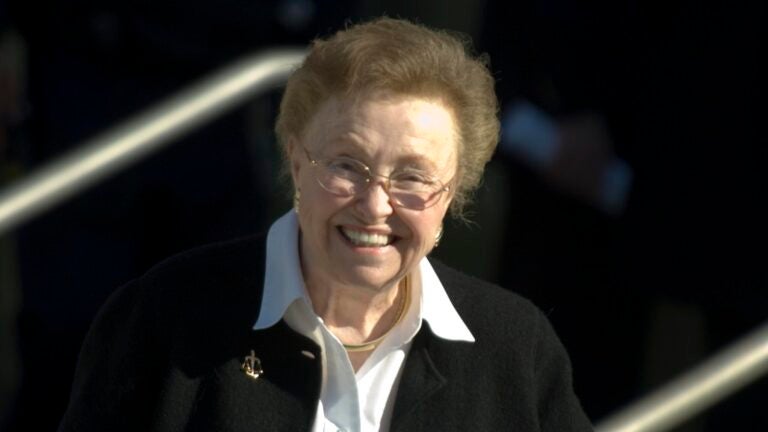 Dorthy Moxley, the mother of Martha Moxley, leaves court.