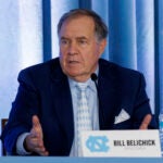 New North Carolina football coach Bill Belichick speaks following his introduction at an NCAA college football press conference, Thursday, Dec. 12, 2024, in Chapel Hill, N.C.