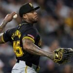 Aroldis Chapman during a Pittsburgh Pirates game against the New York Yankees.
