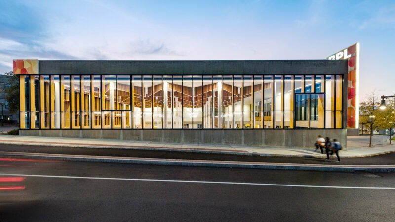 The Roxbury Branch of the Boston Public Library Renovation was designed in 2020 by Utile, Inc.