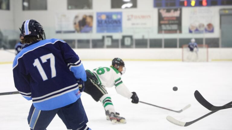 A Dec. 28 ice hockey game at Foxboro Sports Center.