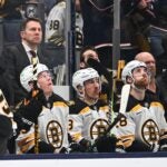 COLUMBUS, OHIO - DECEMBER 27: Interim head coach Joe Sacco of the Boston Bruins awaits a face-off following a Columbus Blue Jackets goal during the third period of a game against the Columbus Blue Jackets at Nationwide Arena on December 27, 2024 in Columbus, Ohio.