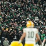 Philadelphia Eagles fans react in the fourth quarter of a game.