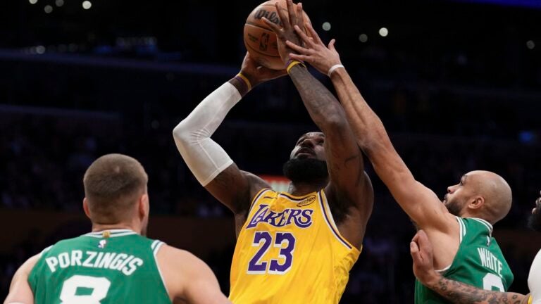 Lakers break down exhausted Celtics with hot shooting: takeaways