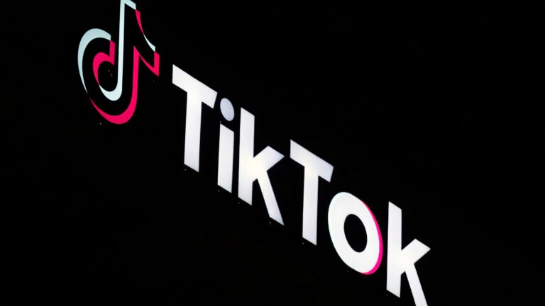 A TikTok sign.