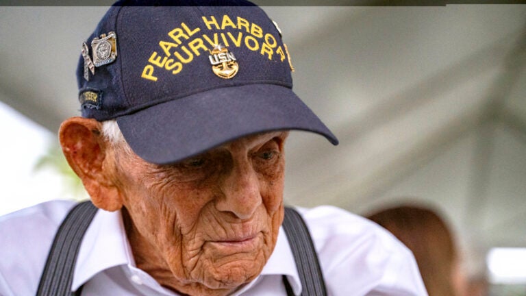 Pearl Harbor survivor Harry Chandler.