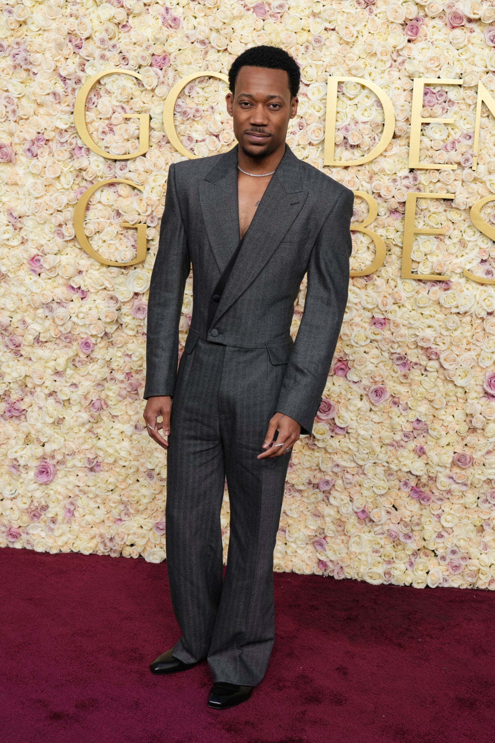 Tyler James Williams arrives at the 82nd Golden Globes.