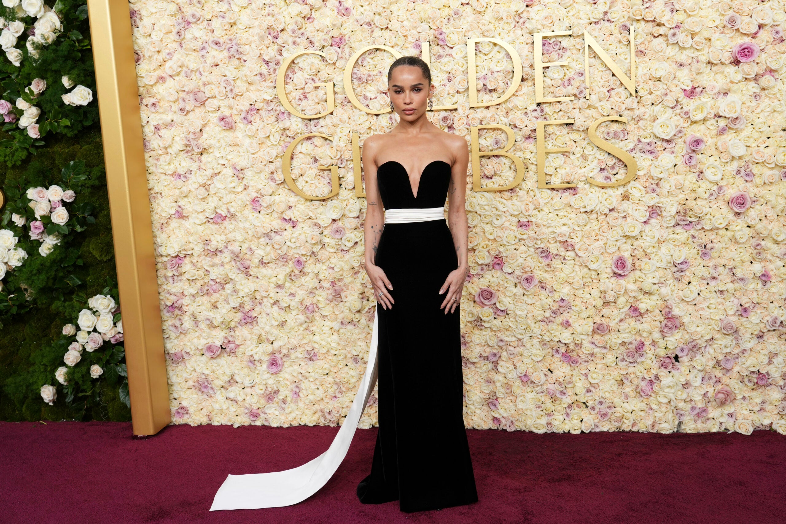 Zoe Kravitz arrives at the 82nd Golden Globes.