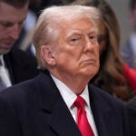 President Donald Trump attends the national prayer service.
