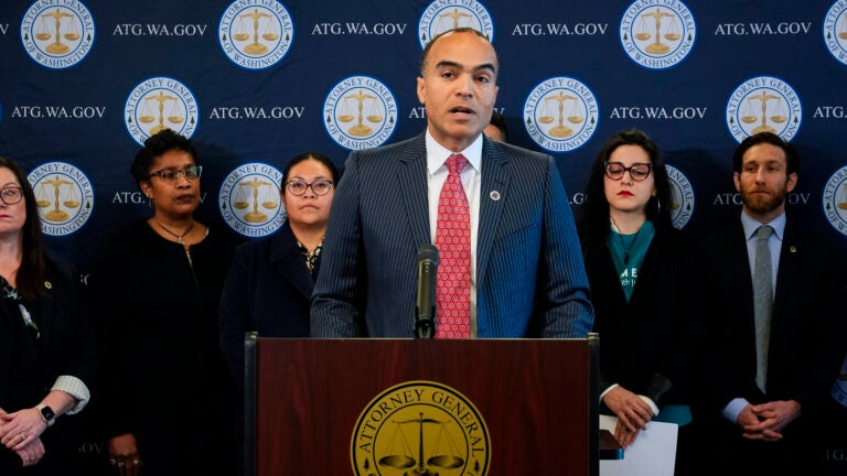 Washington Attorney General Nick Brown speaks.