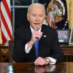 President Joe Biden speaks from the Oval Office of the White House as he gives his farewell address Wednesday, Jan. 15, 2025, in Washington.