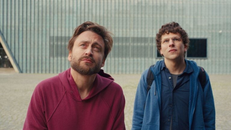 Kieran Culkin and Jesse Eisenberg in "A Real Pain."