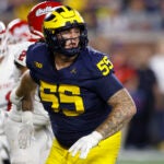 Michigan defensive lineman Mason Graham (55) plays during an NCAA football game on Saturday, Aug. 31, 2024, in Ann Arbor, Mich.
