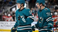 Celebrini nets first NHL hat trick, three assists from Will Smith