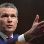 Pete Hegseth, President-elect Donald Trump's choice to be Defense secretary, appears before the Senate Armed Services Committee for his confirmation hearing, at the Capitol in Washington, Tuesday, Jan. 14, 2025.