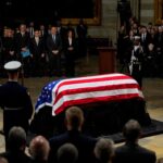 Former US President Jimmy Carter lies in state in the US Capitol Rotunda in Washington, DC on January 7, 2025.