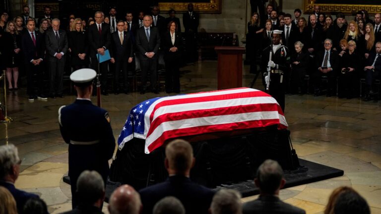 Former US President Jimmy Carter lies in state in the US Capitol Rotunda in Washington, DC on January 7, 2025.