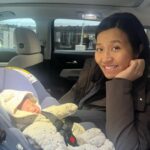 Boston Mayor Michelle Wu and her newborn baby Mira.