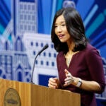 Mayor Michelle Wu announced the Access to Counsel Pilot Program, which aims to combat housing displacement, on Jan. 21.